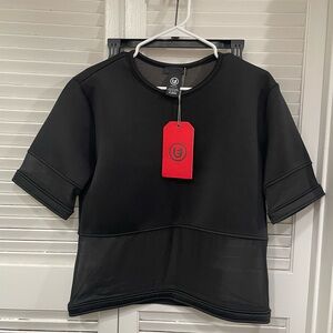True Religion Black Sheer Paneled
Top size SMALL NWT PREMIUM